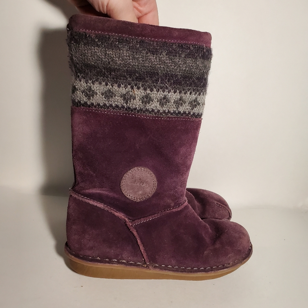 🌻Girls Purple Clark's Zip Up Boots